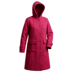 Isaac Mizrahi Pink Trench hooded duffel-style coat Medium